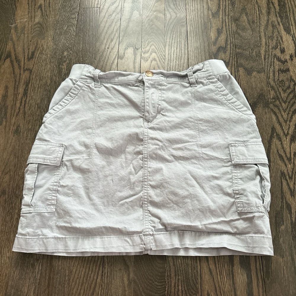 Lee thrifted mid rise cargo mini skort